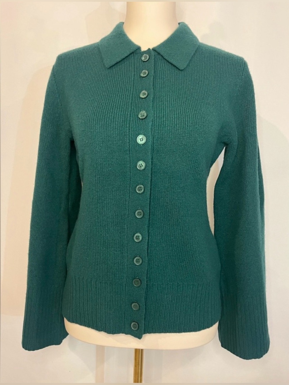 J.Crew Milano-stitch cinched-waist cardigan midnight foliage - Picture 5 of 7